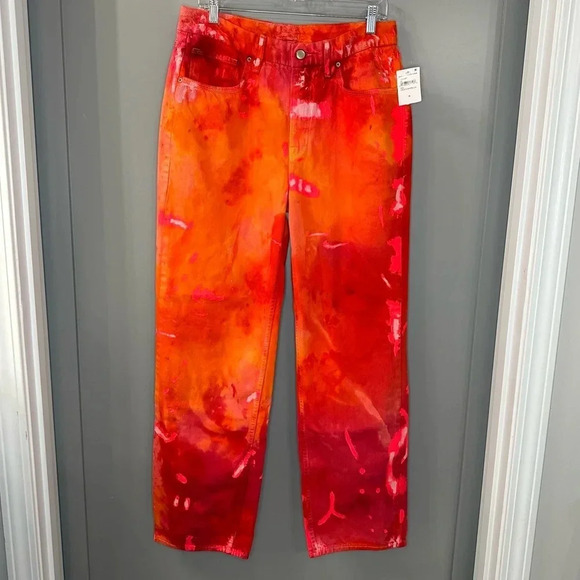 NWT Good American Jeans PRENTIS BURRELL Tie Dye Painted 90’s High Waist Sz 10/30 - Picture 3 of 13